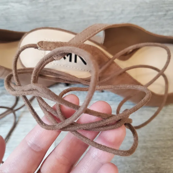 ★SOLD★ Mango Ankle Tie Slingback Heels 37 NWOB - Picture 9 of 15